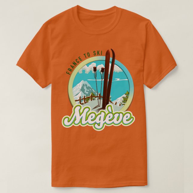 Megve frankrike ski t shirt (Design framsida)