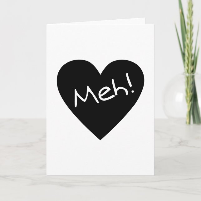 Meh! - Anti-Valentines day-kort Helgkort (Framsida)