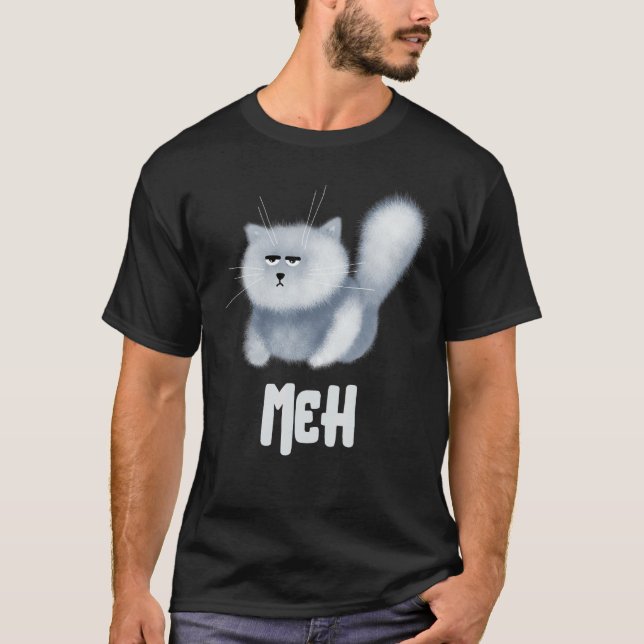 Meh Cat  for Cat  Pet T Shirt (Framsida)