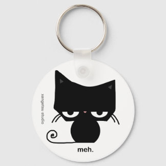 Meh Cat Keychain Nyckelring