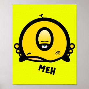 Meh Enögd Konstig Varelse Tecknad Karaktär Poster