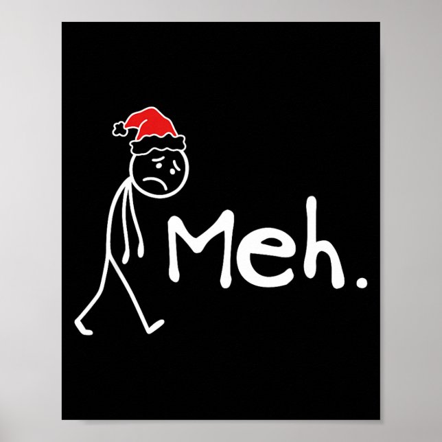 Meh. Funny Christmas Introvert  Poster (Framsidan)