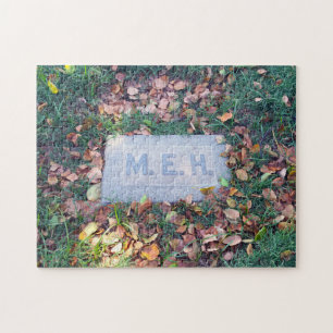 Meh Gravestone Morbid Humor Cemetery Geek Funny Pussel