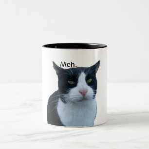 "Meh" katt Två-Tonad Mugg