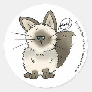 Meh kattklistermärkear runt klistermärke