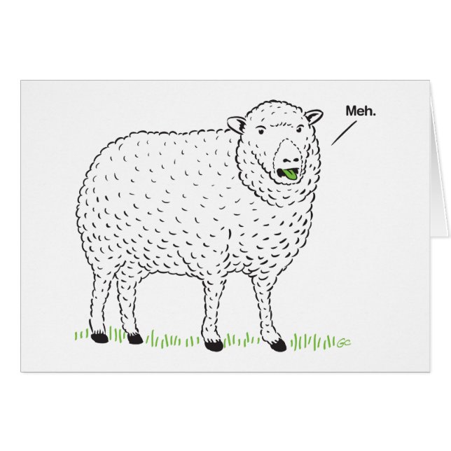 "Meh" kort (Framsidan Horizontal)