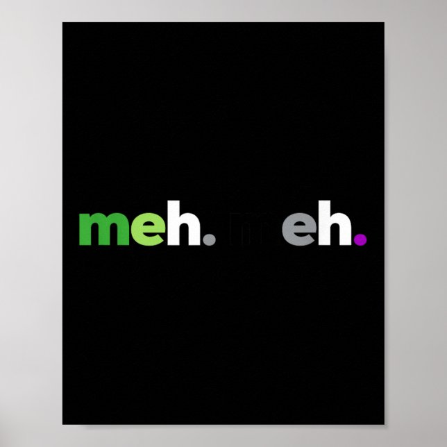 Meh Meh Aroace Pride Hbtq, Hbt Aro Ace, Aromantisk Poster (Framsidan)