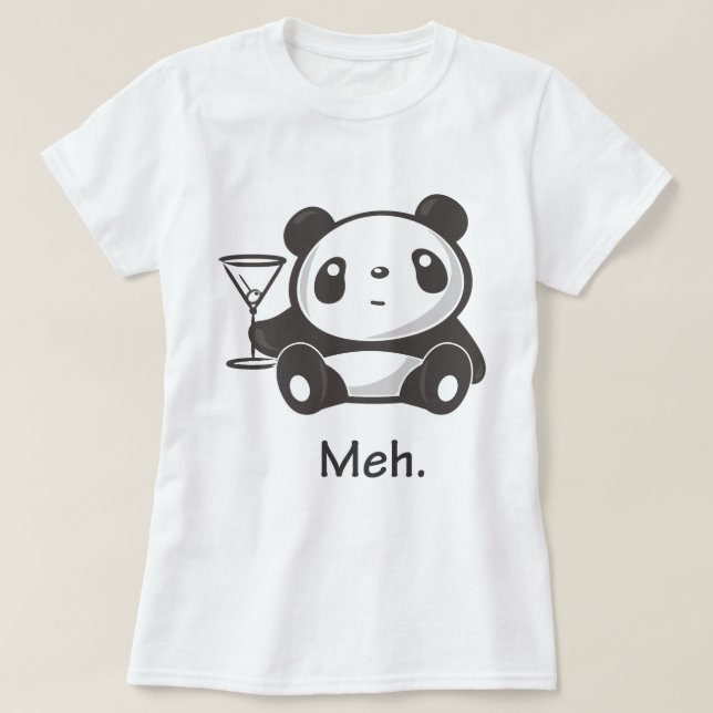 Meh Panda Tee Shirt (Design framsida)