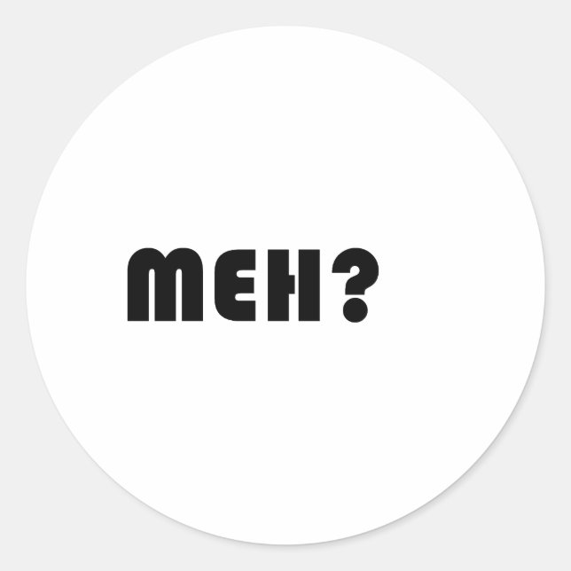 Meh Runt Klistermärke (Framsida)