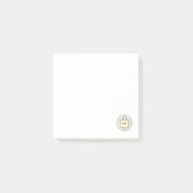 Meh Shopping Tote Post-it Notes  Block (Framsida)
