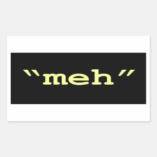 meh - svart klistermärke