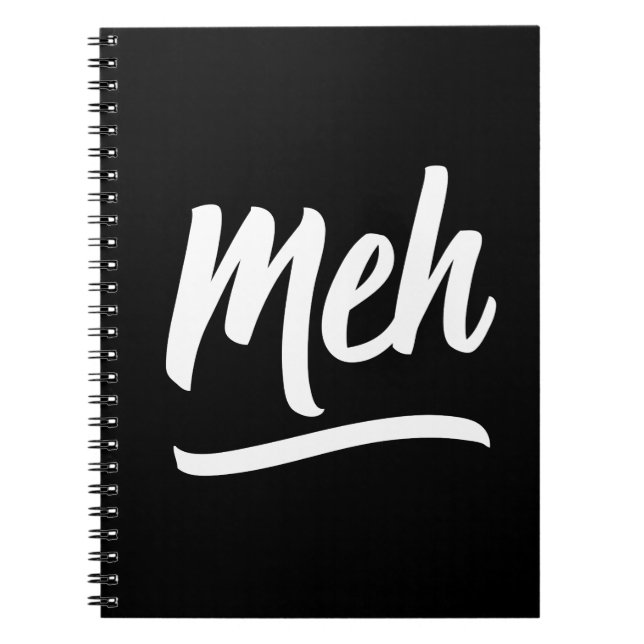 Meh Typography Anteckningsbok (Framsidan)