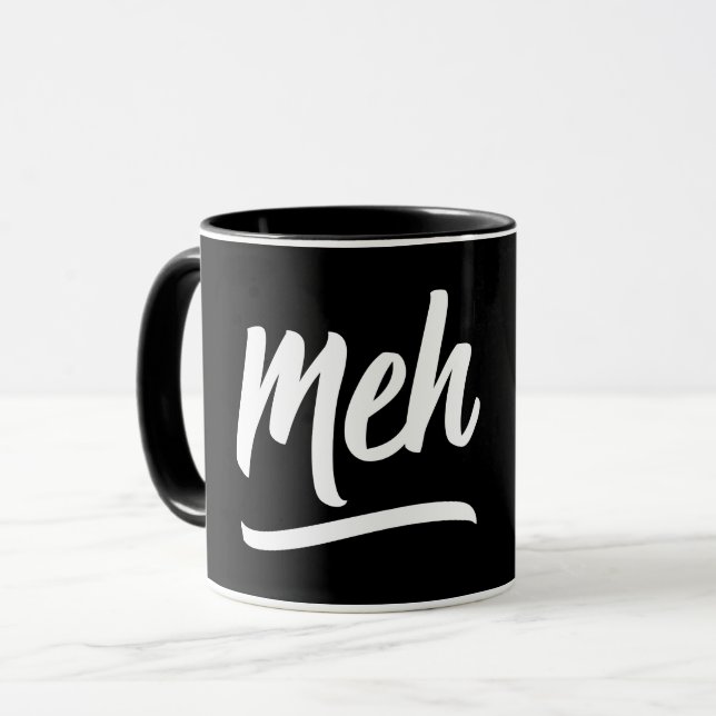 Meh Typography Mugg (Framsida vänster)
