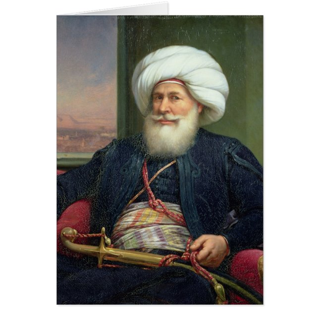 Mehemet Ali, 1840 Hälsningskort (Framsidan)