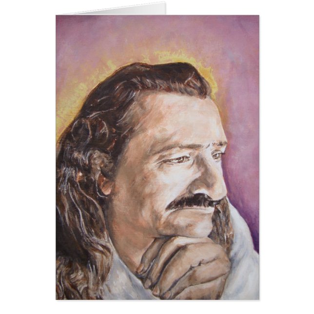 Meher Baba, från ett favorit- foto av hans OBS Kort (Framsidan)
