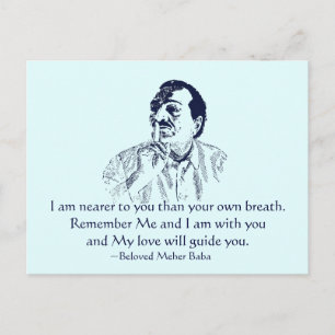 Meher Baba kommer ihåg mig vykort