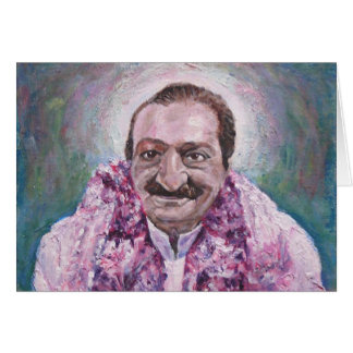 Meher Baba, tomt meddelande Hälsningskort
