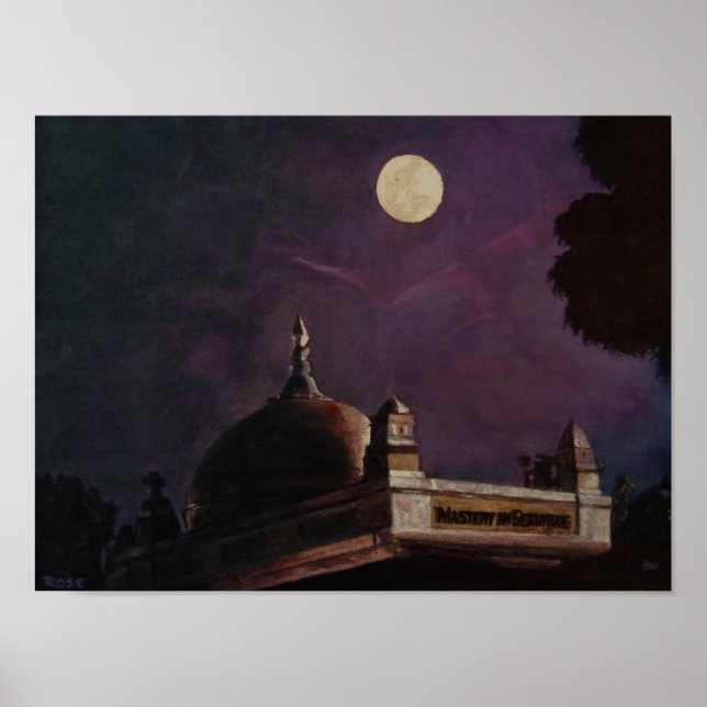 Meher Babas Samadhi på natten Poster (Framsidan)