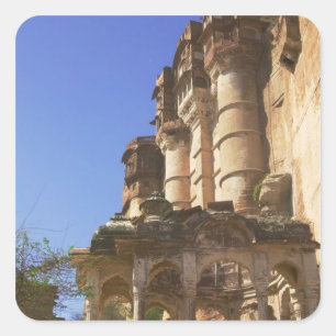 Meherangarh, det majestätiska fortet, Jodhpur, Fyrkantigt Klistermärke