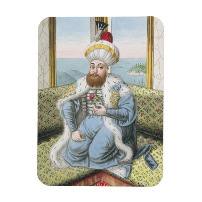 Mehmed II (1432-81) kallad "Fatih", erövreraren Magnet (Vertikal)