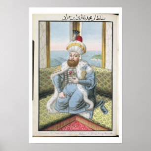 Mehmed II (1432-81) kallade "Fatih", besegraren, Poster