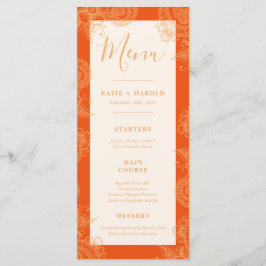 Mehndi Bröllop Dinner Menu Meny