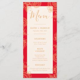 Mehndi Bröllop Dinner Menu Meny