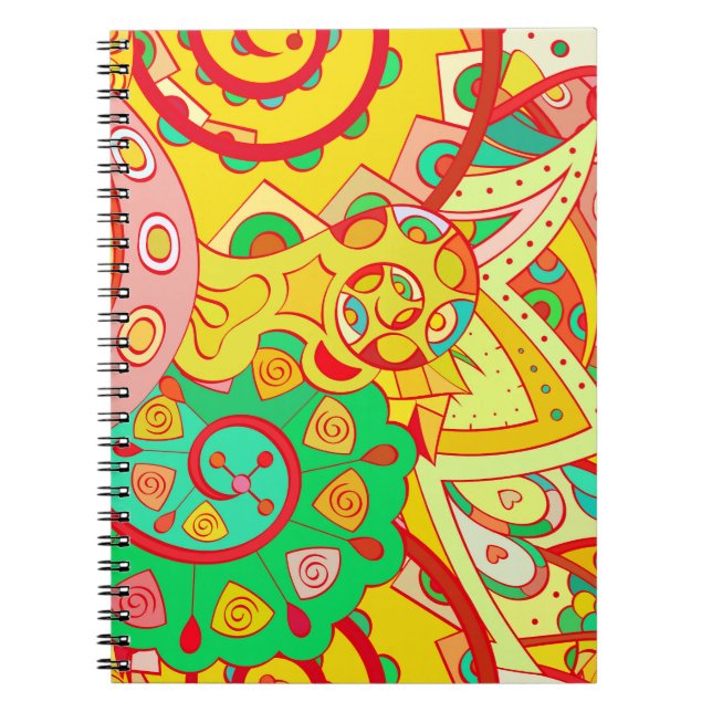 Mehndi Doodle: Colorful Ethnic Struktur. Anteckningsbok (Framsidan)