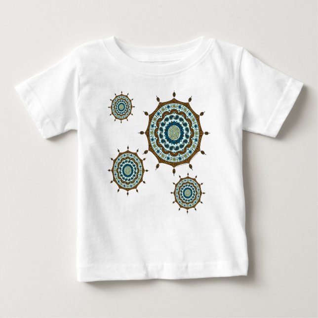 Mehndi Fantasy Copper Barn och Baby Light Shirt T-shirt (Framsida)