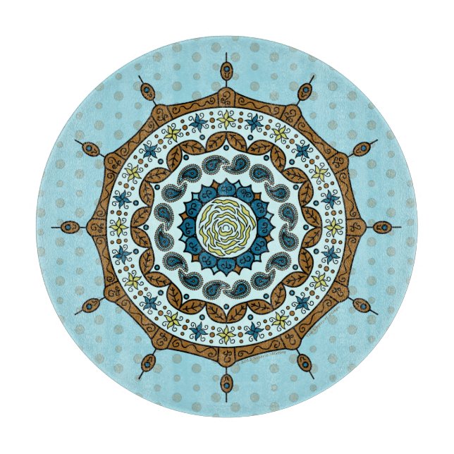 Mehndi Fantasy Copper Glass Board (Framsidan)