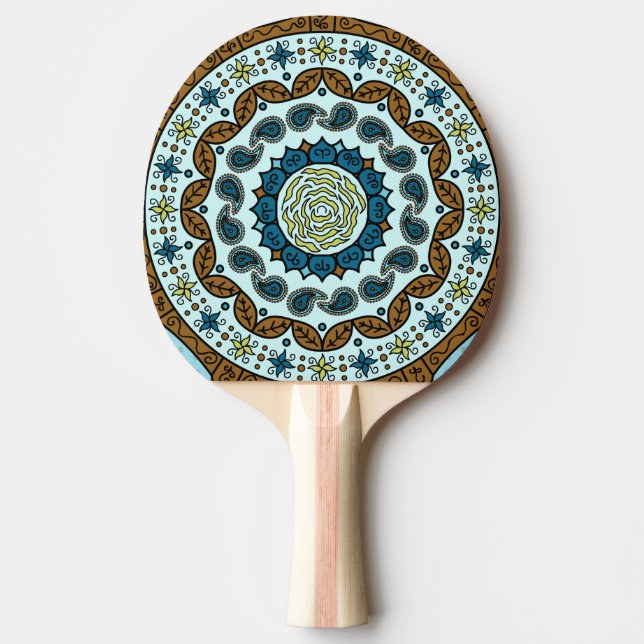 Mehndi Fantasy Copper Ping Pong Paddle Pingisracket (Framsidan)