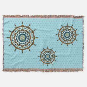 Mehndi Fantasy Copper Throw Blanket Filt