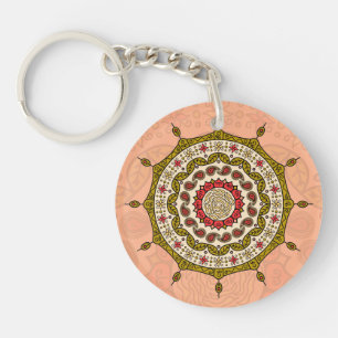 Mehndi Fantasy Guld Acrylic Keychain
