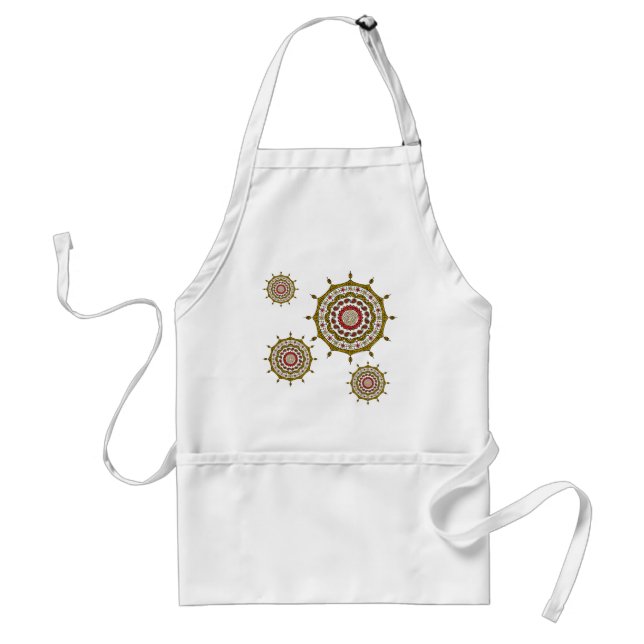 Mehndi Fantasy Guld Apron Förkläde (Framsidan)