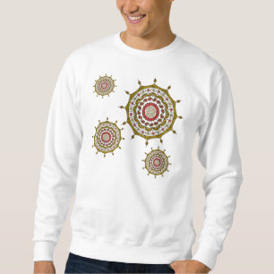 Mehndi Fantasy Guld Herr Lätt Skjorta Sweatshirt
