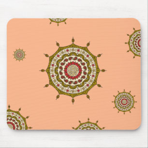Mehndi Fantasy Guld Mousepad Musmatta