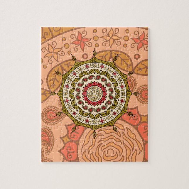 Mehndi Fantasy Guld Puzzle Pussel (Vertikal)