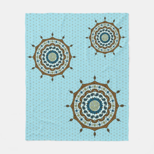 Mehndi Fantasy Kopparfleecefilt Fleecefilt (Framsidan)