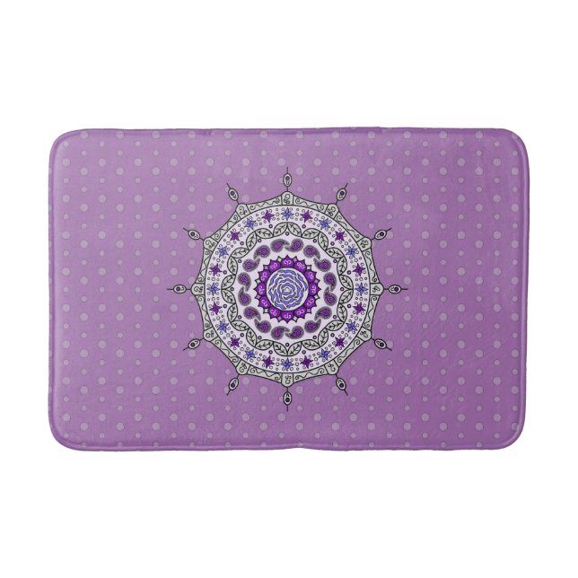 Mehndi Fantasy Silver Bath Mat Badrumsmatta (Framsidan)