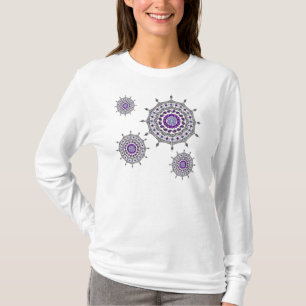 Mehndi Fantasy Silver Dam Ljusskjorta T-shirt