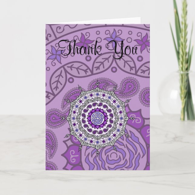 Mehndi Fantasy Silver-kort Tack Kort (Framsida)
