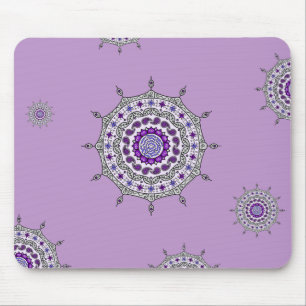 Mehndi Fantasy Silver Mousepad Musmatta
