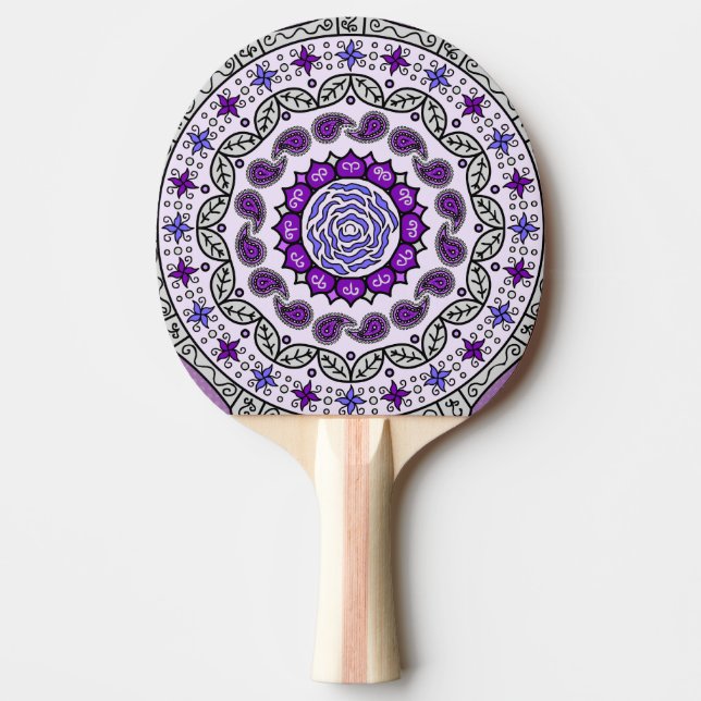 Mehndi Fantasy Silver Ping Pong Paddle Pingisracket (Framsidan)
