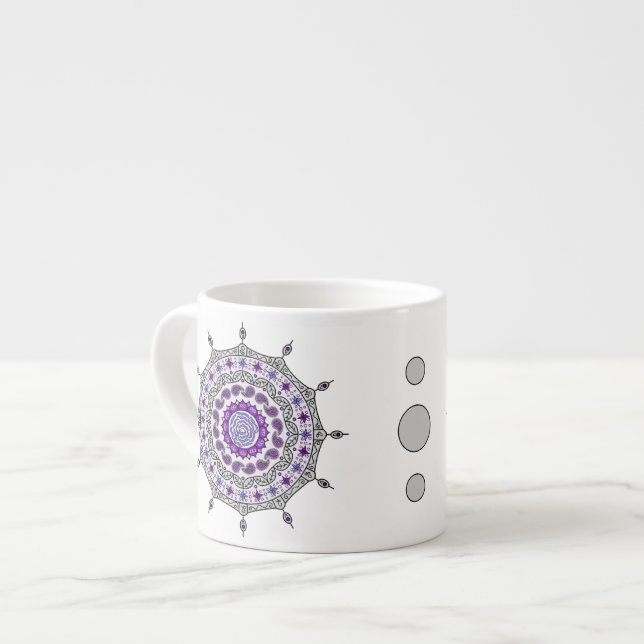 Mehndi Fantasy Silver Specialmugg Espressomugg (Framsida vänster)