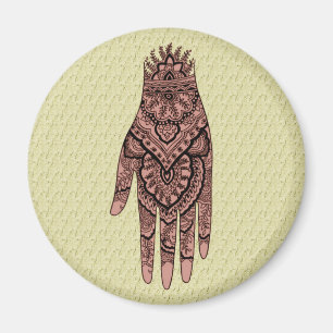 Mehndi Hand Tattoo Art Design Magnet