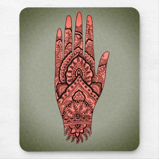 Mehndi Hand Tattoo Body Art Design Musmatta (Framsidan)