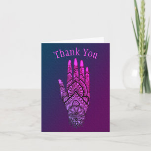 Mehndi Hand Tatuering Konst Design Tack Kort