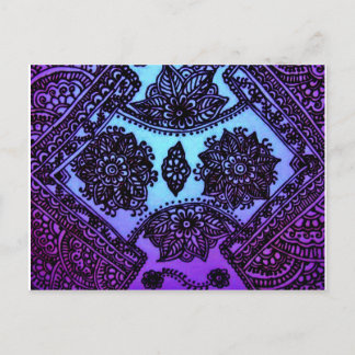 Mehndi Henna Blue Mix Vykort