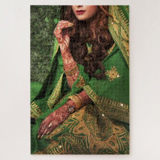Mehndi Henna, Indian Bride Jigszle Puzzle 1014 pc. Pussel
