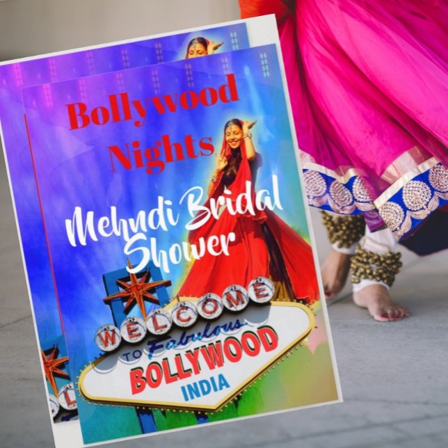 Mehndi Henna Möhippa Bollywood Indian Inbjudningar (Skapare uppladdad)